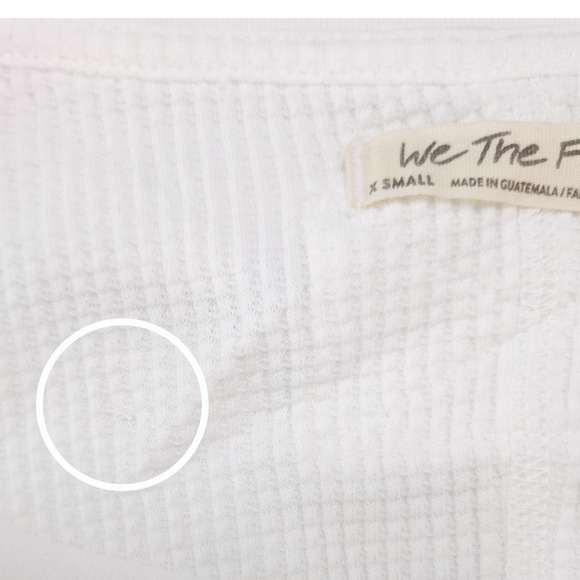 EUC Free People Oversized Microphone Drop Thermal XS 0-2 Ivory Slouchy Lagenlook - Picture 8 of 13